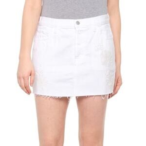 J Brand Women's White Bonny Mini Skirt Size 26 NEW